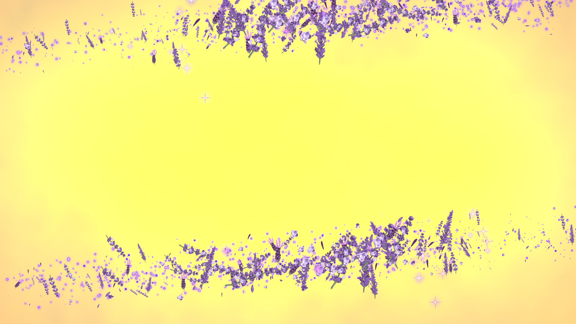 夏のラベンダー（フレーム）-黄色バック