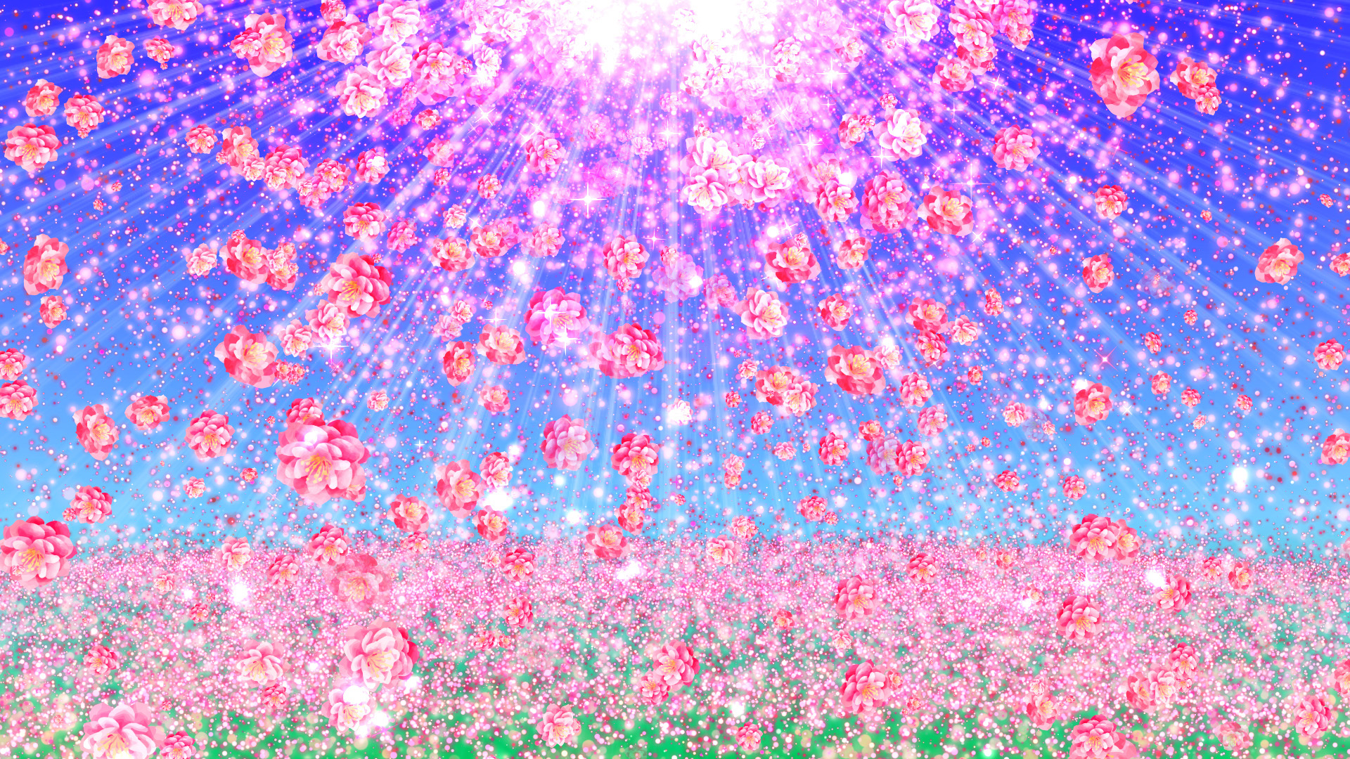 桃と空の光（春）