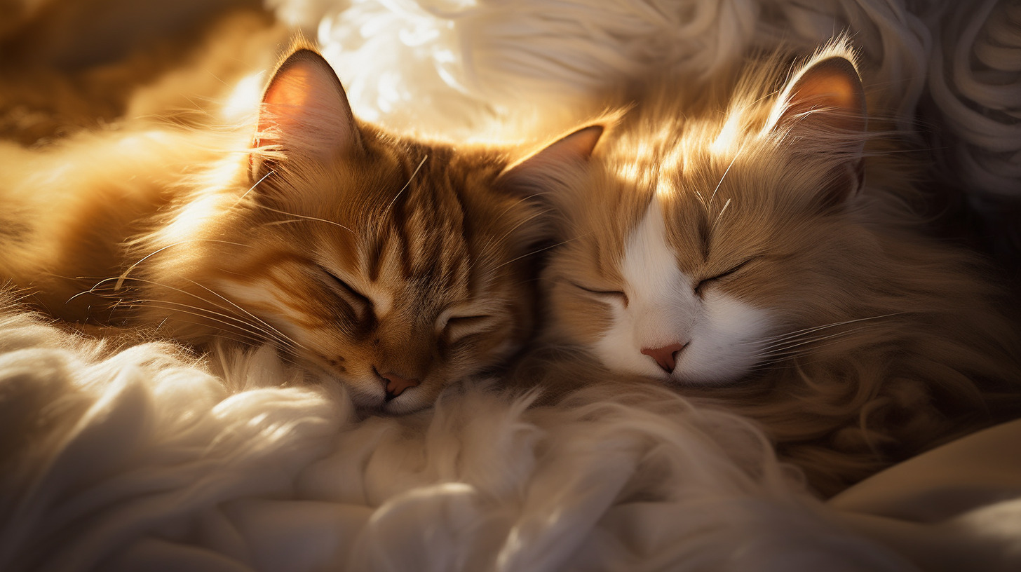 お昼寝-２匹のねこ（ペットの動画制作）