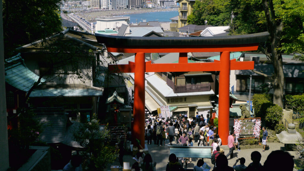 旅行動画制作・ビデオ編集(江ノ島神社と海)
